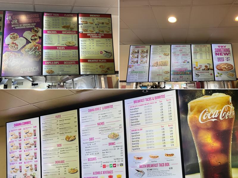 Taco Cabana Menu