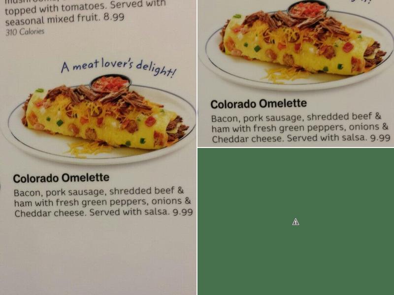 IHOP Menu