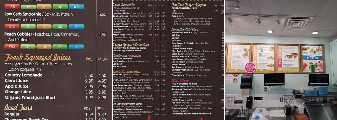 Smoothie King Menu
