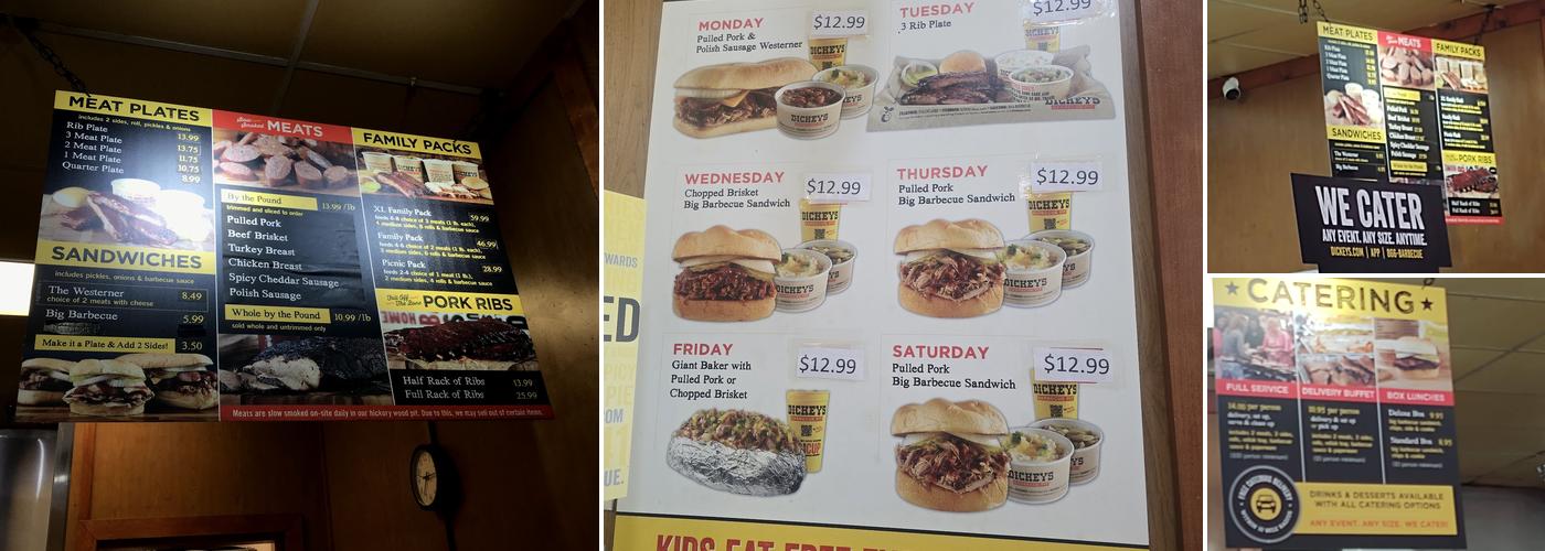 Dickey's Barbecue Pit Menu