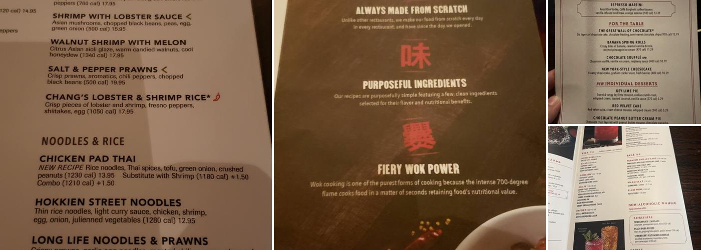 P.F. Chang's Menu