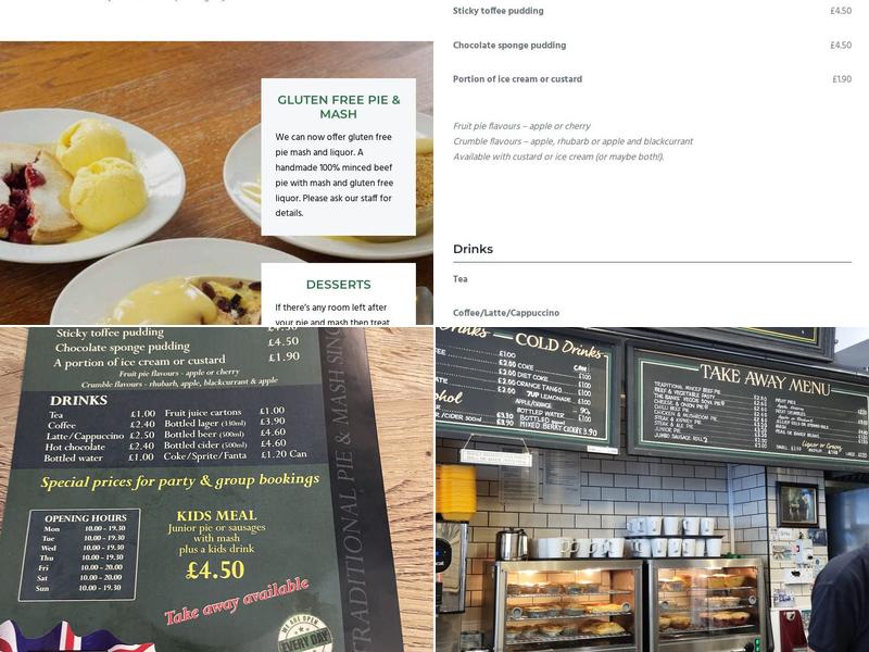 Goddards at Greenwich Menu