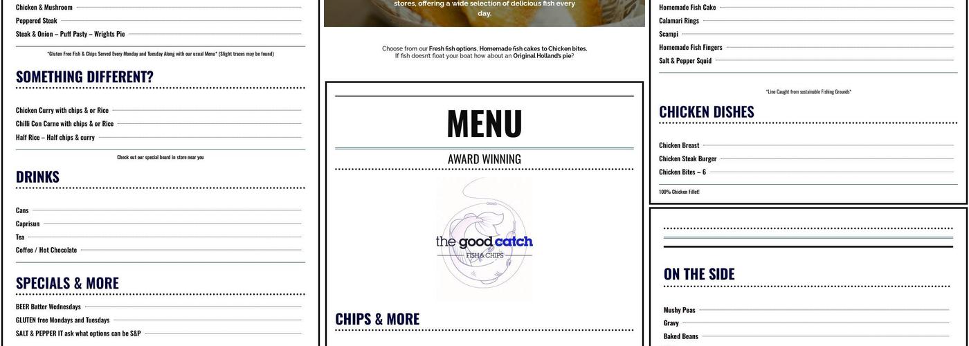 The Good Catch Menu