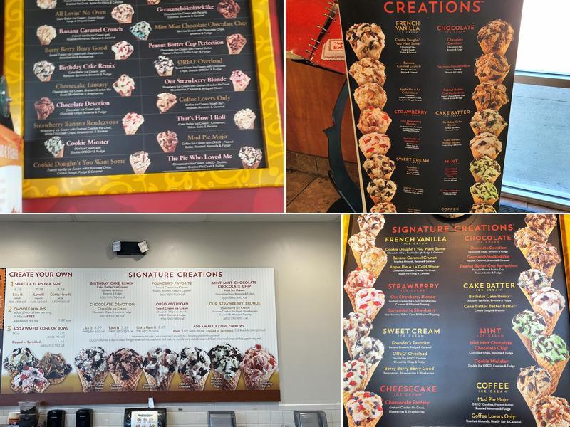 Cold Stone Creamery Menu