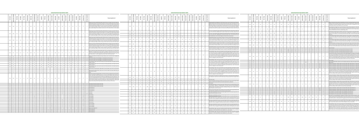 Jamba Menu