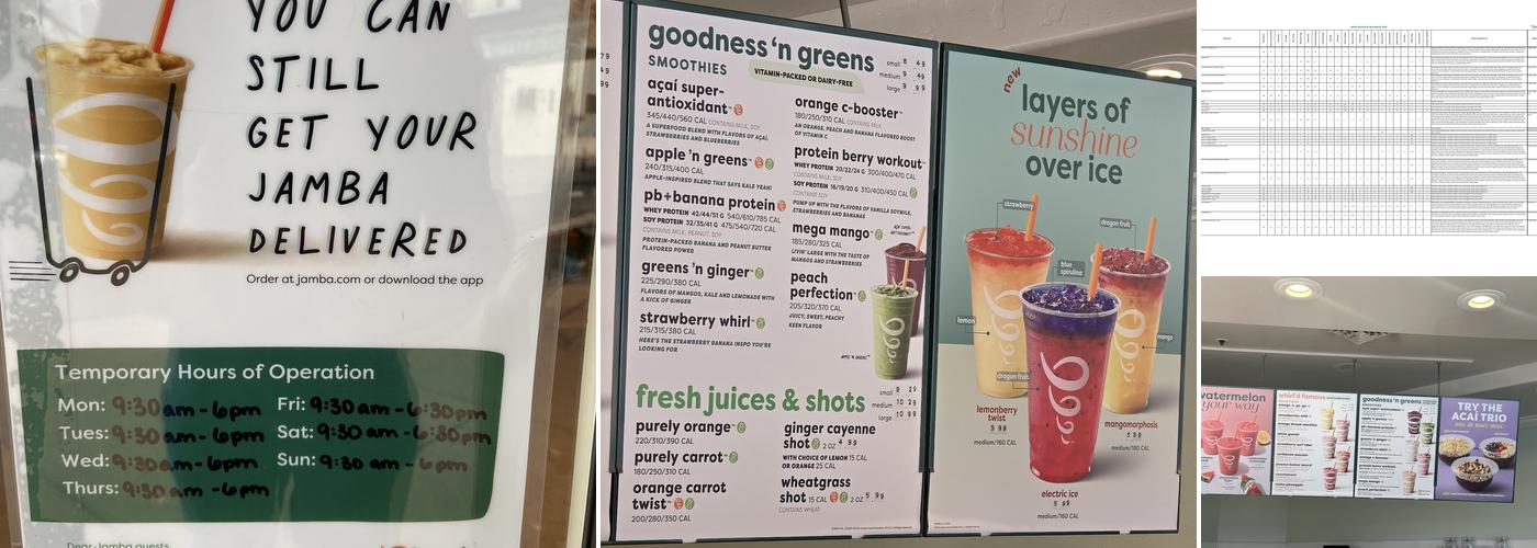 Jamba Menu