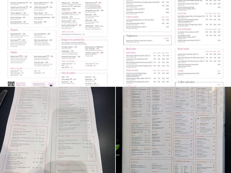 Drake & Morgan at King's Cross Menu