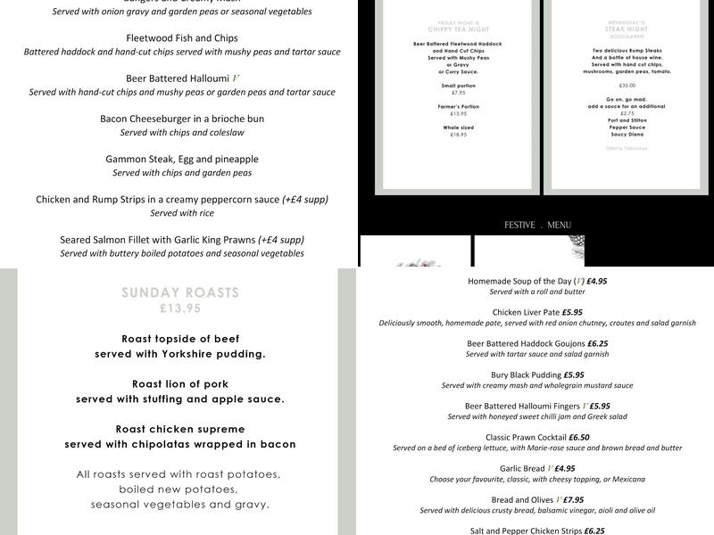 The Red Lion Menu