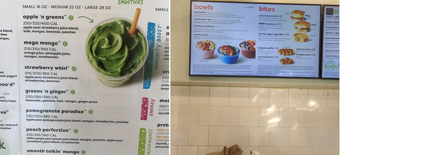 Jamba Juice Menu