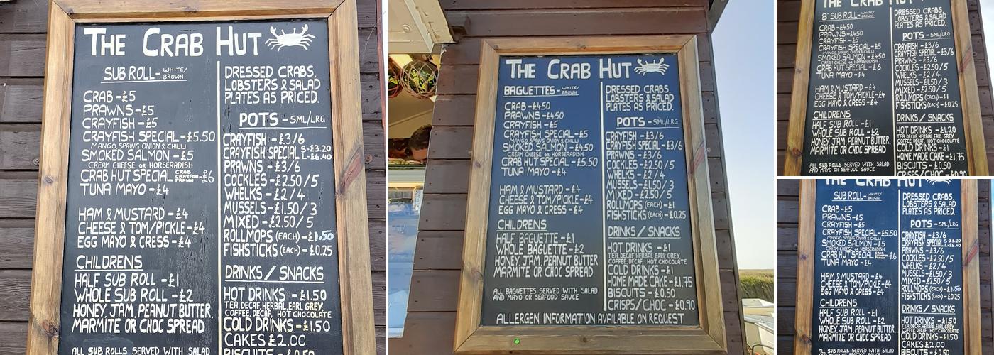 The Crab Hut Menu