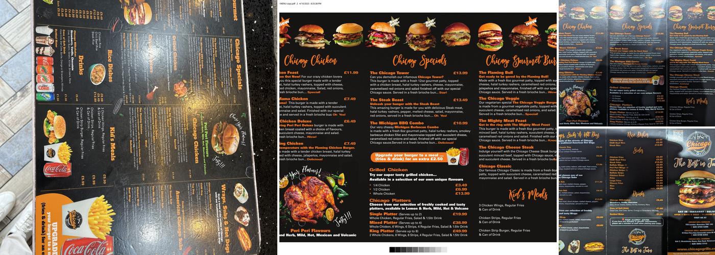 Chicago Grill Hammersmith Menu