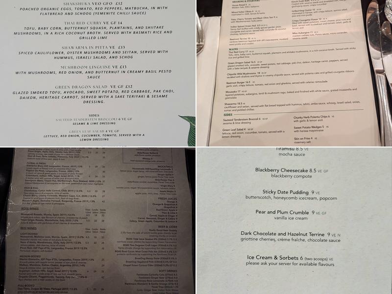 The Gate Hammersmith Menu