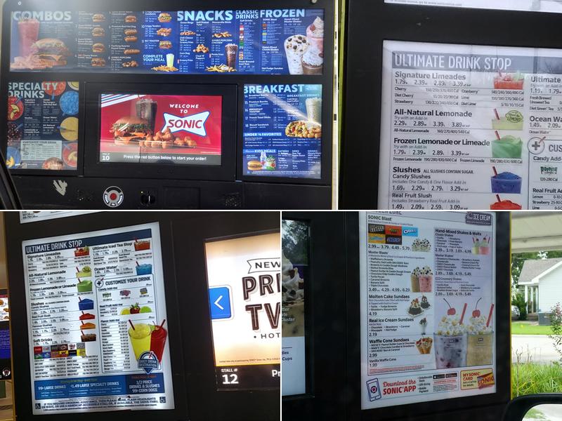 Sonic Drive-In Menu