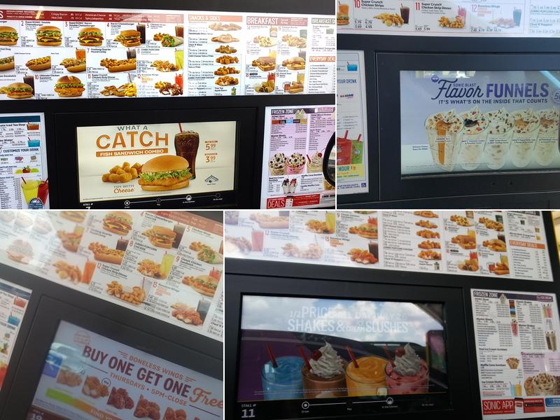 Sonic Drive-In Menu