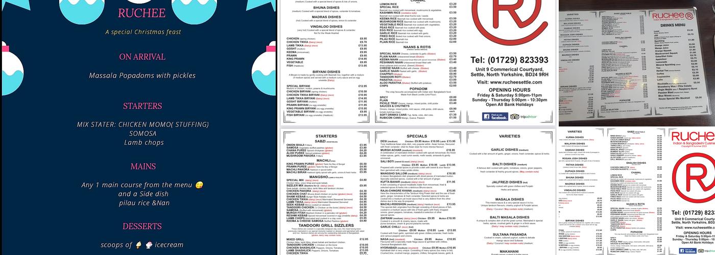 Ruchee Restaurant Menu