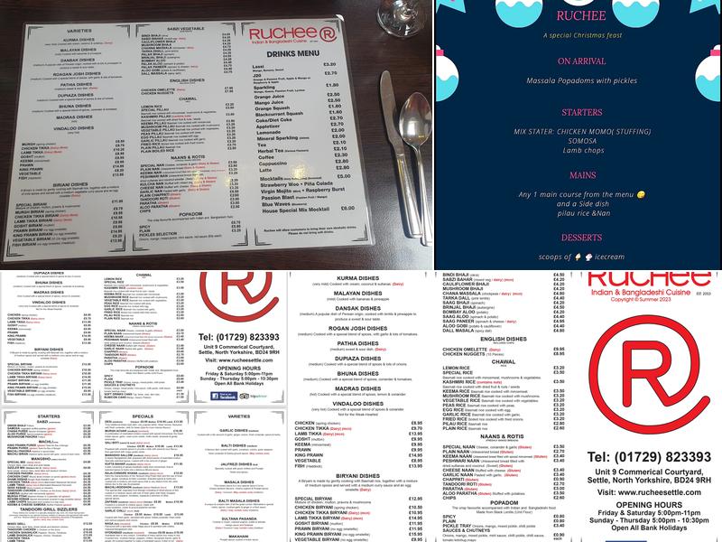Ruchee Restaurant Menu