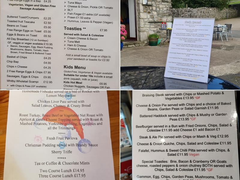 Elaine's Tearooms Menu