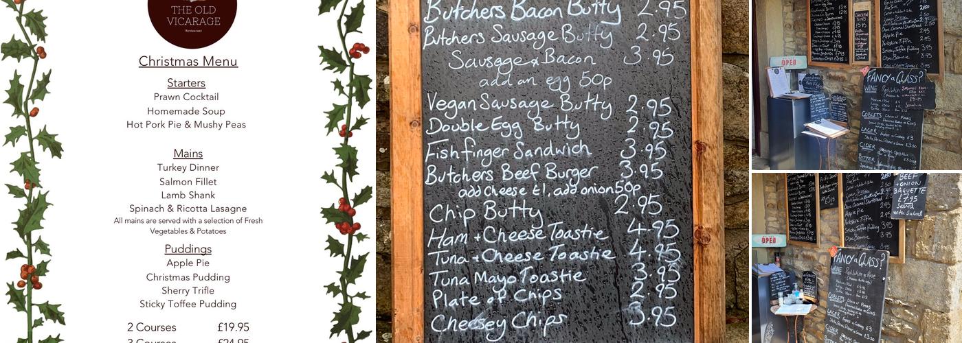 The Old Vicarage Tearooms Menu