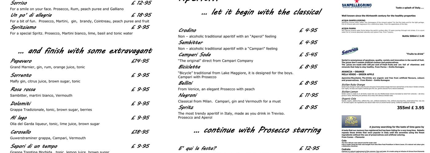 La Locanda Menu