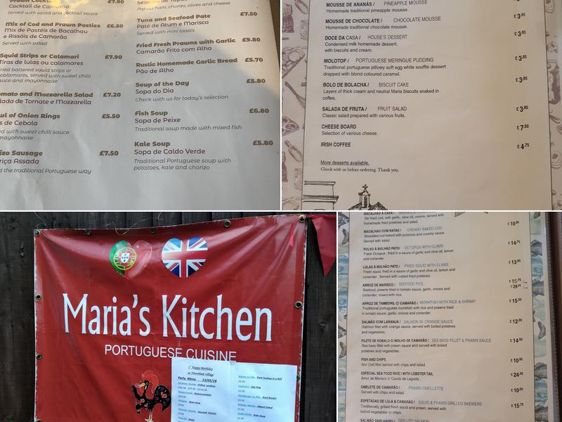 Maria's Kitchen Menu