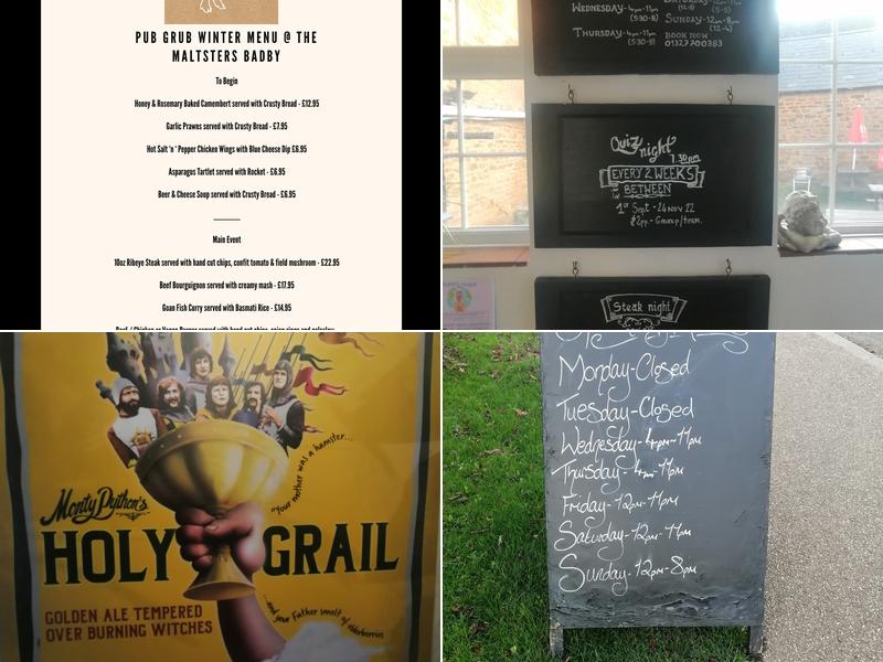 Maltsters Country Inn Menu