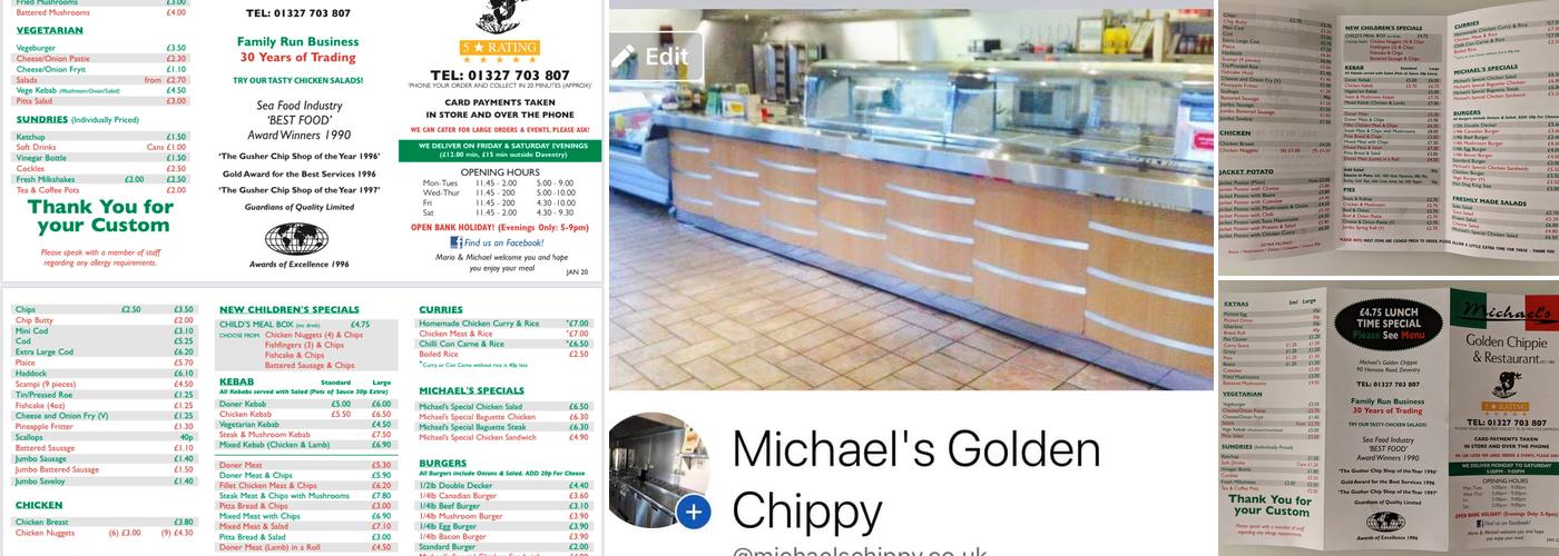Michael's Golden Chippie Menu
