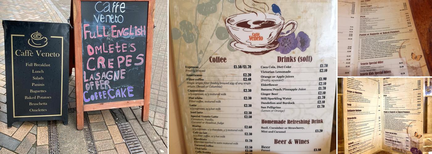 Cafe Veneto Menu