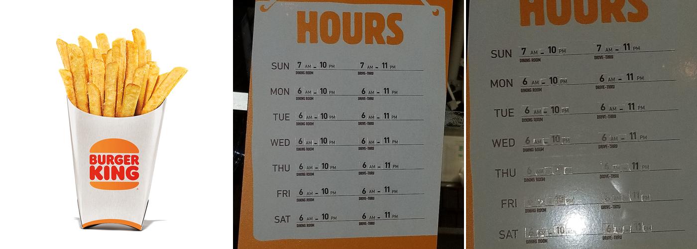 Burger King Menu