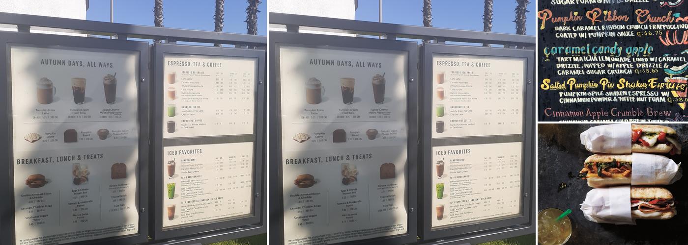 Starbucks Menu