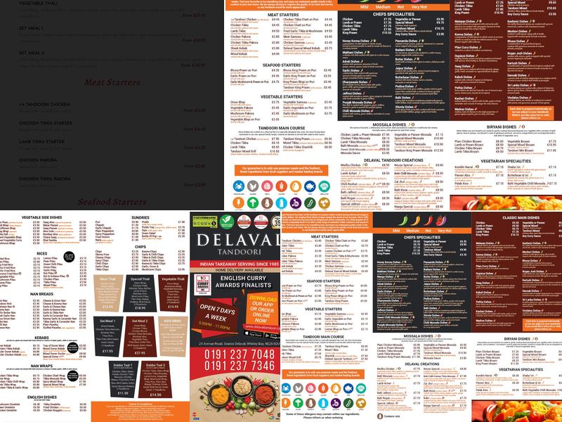 Delaval Tandoori Menu