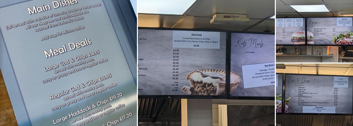 The Harbour View Menu