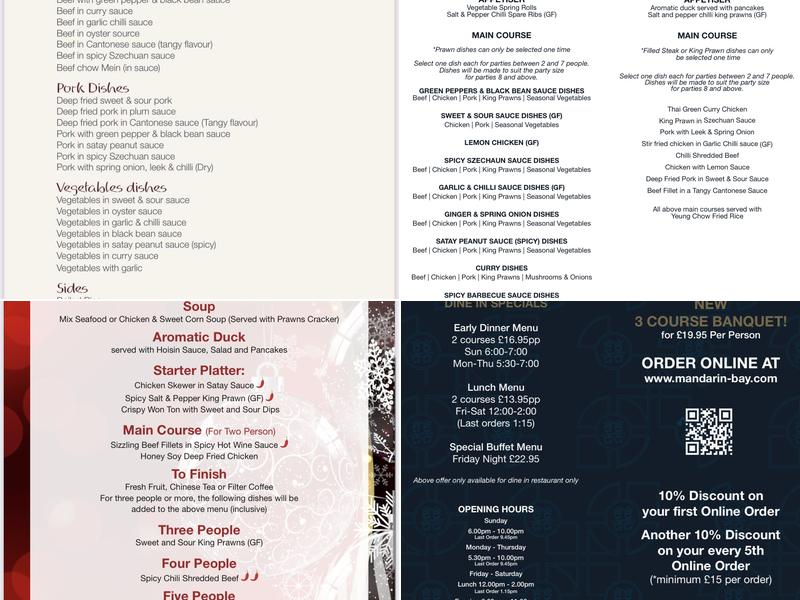 Mandarin Bay Menu