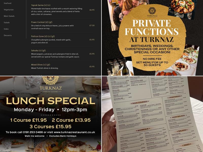 Turknaz Restaurant Menu