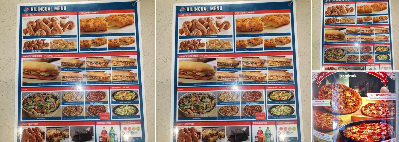 Domino's Pizza Menu