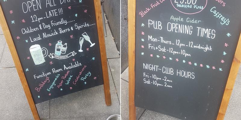 Mailhouse Alnwick Menu