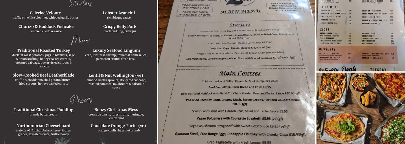 Black Swan Alnwick Menu
