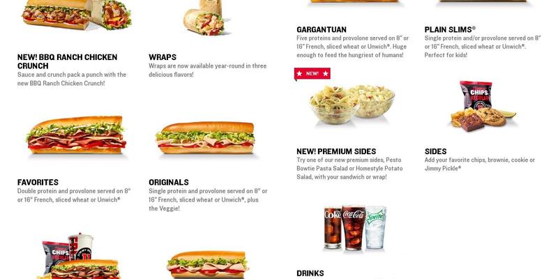 Jimmy John's Menu