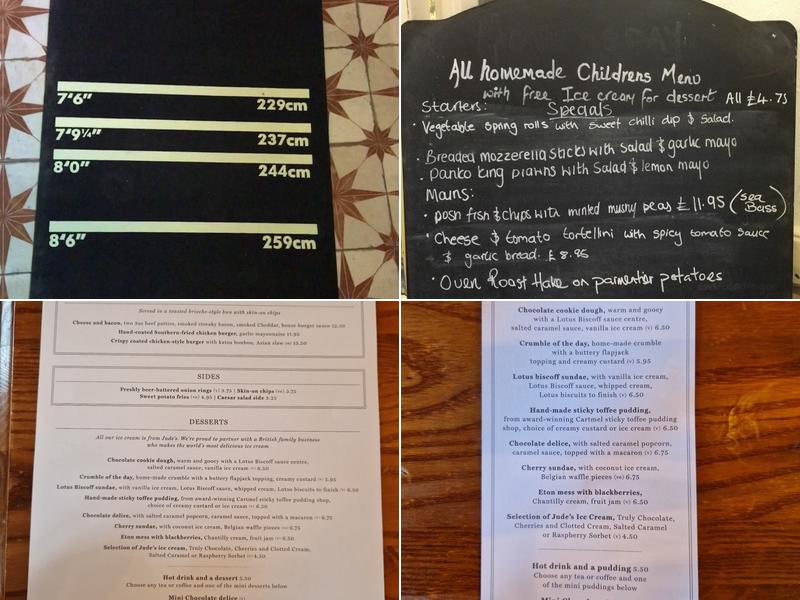 The Queens Head Hotel Menu