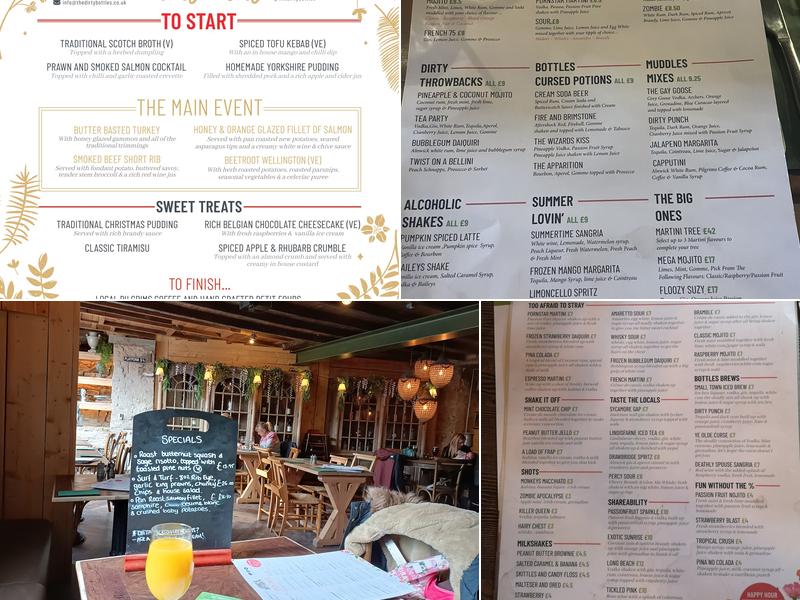 The Dirty Bottles Menu