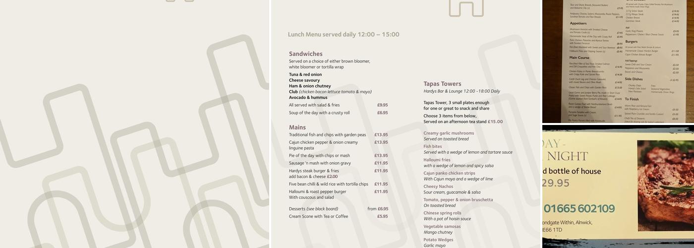 Hardys Bistro Menu