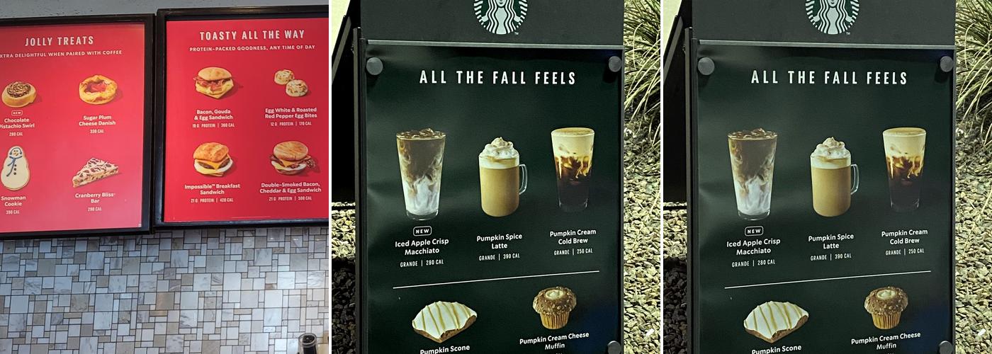 Starbucks Menu