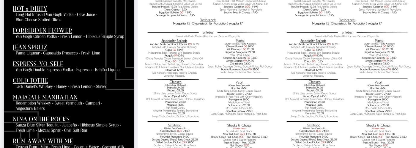 Johnny's Cafe & Lounge Menu