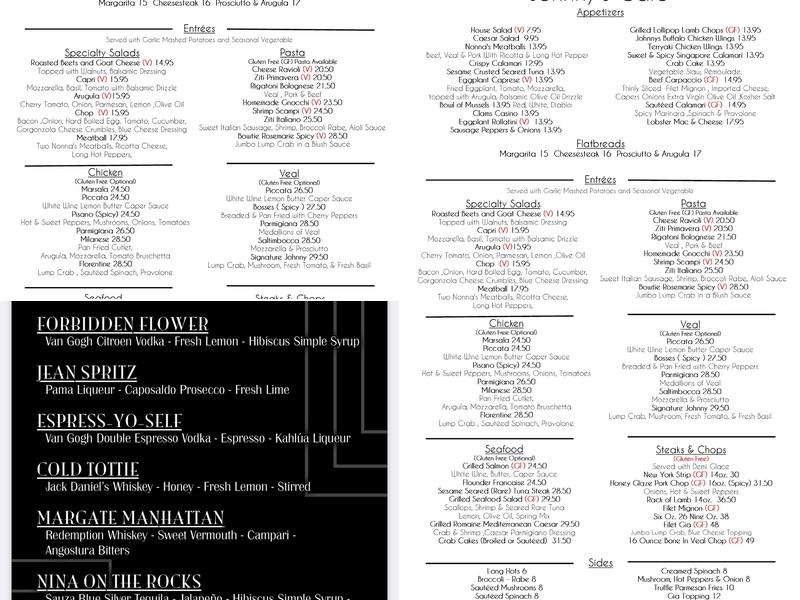 Johnny's Cafe & Lounge Menu