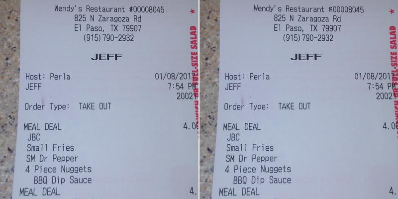 Wendy's Menu