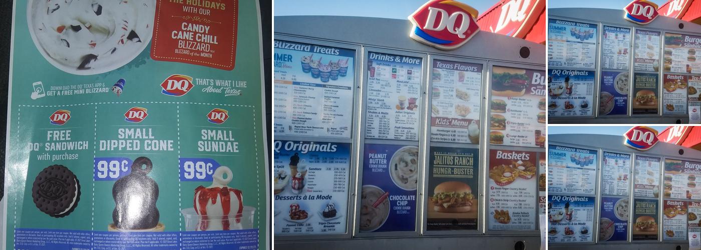Dairy Queen Menu