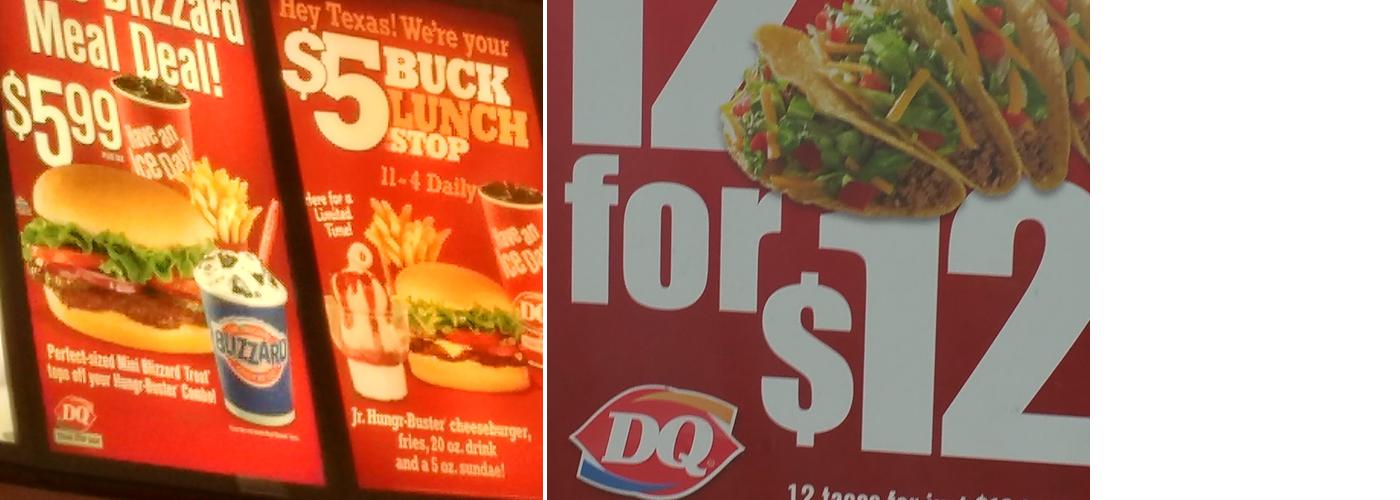 Dairy Queen Menu