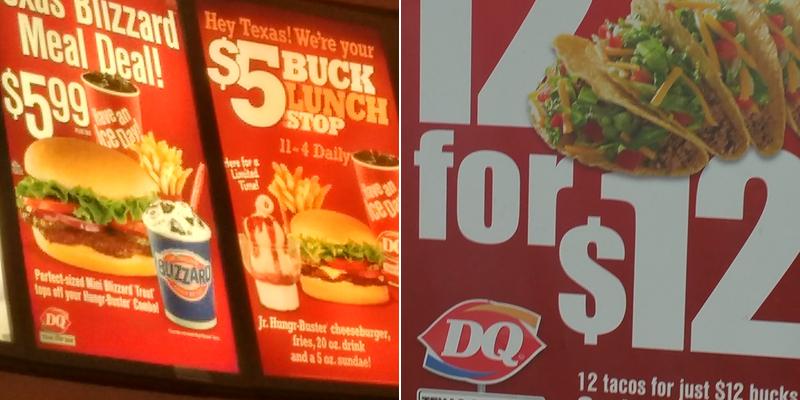 Dairy Queen Menu