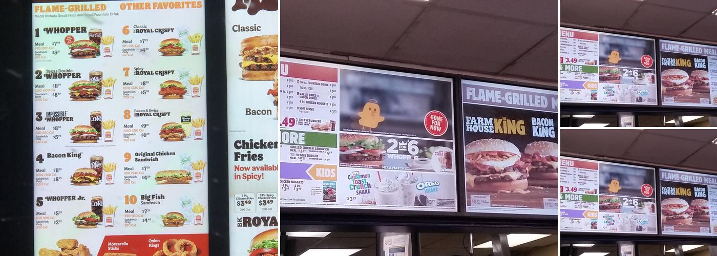 Burger King Menu