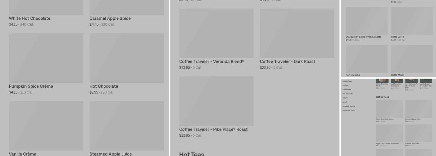 Starbucks Menu