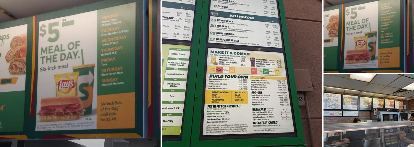 Subway Menu
